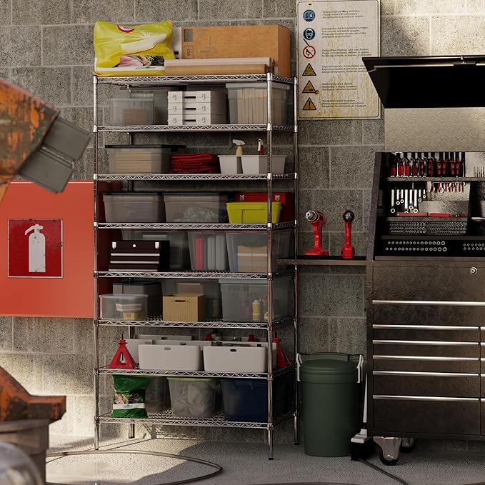 24" Deep x 42" Wide x 86" Height Wire Shelving Kit | 8-Tier | NSF Commercial Storage Rack Unit