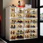 MAGINELS 6-Tier Shoe Rack,Expandable Plastic Shoe Cabinet. Shoe Storage with Door,Entryway, Closets, Hallway, and Bedroom.Accommodates Up to 24 Pairs of Shoes.Grey (6 Tier 24 Pairs（White）)