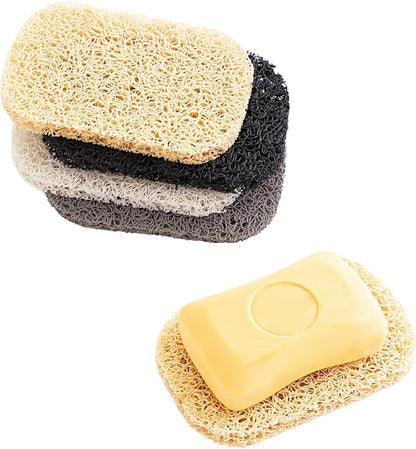 Snowkingdom 4 Pack Assorted Soap Saver Holder for Bar Soap Dish, Self Draining Soap Lift for Shower Kitchen Bathroom, Porous Construction air circulate 2.9" x 4.5" PVC BPA-Free Non-Slip Durable