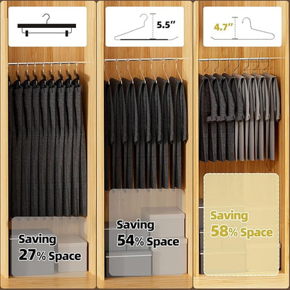 SPECILITE 30 Pack Open Ended Metal Pants Hangers for Jeans, Slacks, Leggings, Towel, Scarf, Heavy Duty & Space-Saving, Sliver