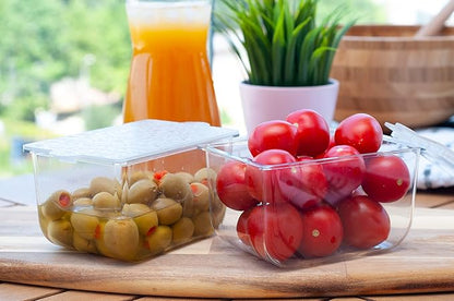 Pikanty Leftover Storage Containers Set of 2, 25 oz Meal Prep and Lunch Containers with Lids, Stackable, Freezer and Dishwasher Safe, Made in USA