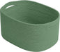 ECDYQXVU Cotton Rope Storage Basket, 15x10x9 Inches, Woven Basket for Shelves, Clothes, Towels, Books, and Laundry, Green (1 Pack)