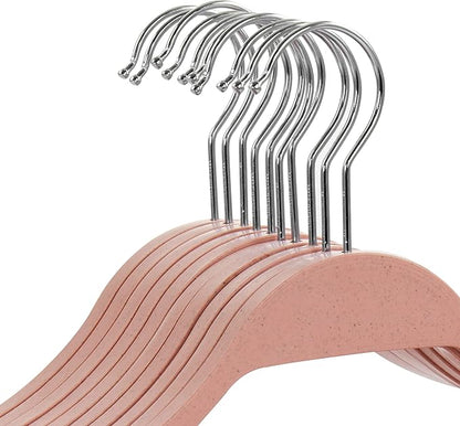 Elama Home 20 Piece Biodegradable Coat Hangers in Pink (ELH-20) (Pack of 2)