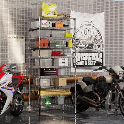 24" Deep x 36" Wide x 86" Height Wire Shelving Kit | 10-Tier | NSF Commercial Storage Rack Unit