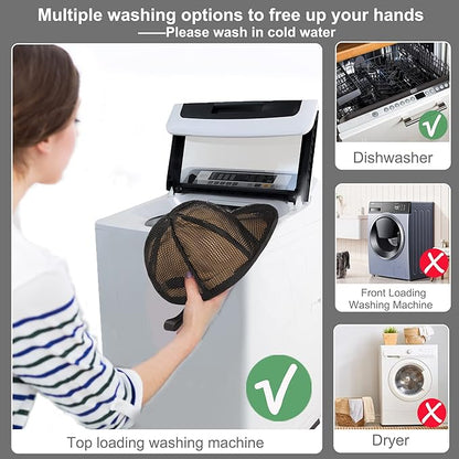 MAGTSMEI Hat Washer Cage for Washing Machine, Hat Washer Cage，Baseball Cap Washing Cage,Cleaning and Protecting Hats in Dishwasher