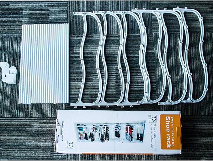 Fancy Buying Over The Door Shoe Rack Holder - 36 Pair Shoes Hanging Shelf Storage Shoe Organizer with Hooks