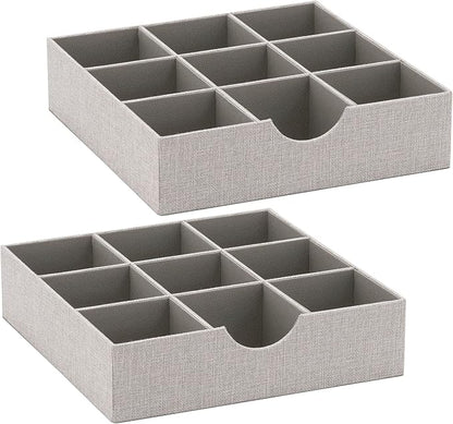 Household Essentials Drawer Organizer Tray 2 Pack, Gray
