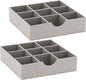 Household Essentials Drawer Organizer Tray 2 Pack, Gray