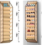 Kotkn 10 Tier Over The Door Organizer - Heavy Duty Hanging Storage Rack with Sturdy Oxford Fabric, Holds 20+ Pairs of Footwear, Boots & Sneakers, Saves 50% Closet Space(Beige)