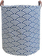 Waterproof Laundry Hamper Collapsible Laundry Basket Leather Handle Laundry Bag Large Clothes Storage Toy Organization for Bathroom Bedroom Laundryroom College Dorms (951-Satisfied laundry hampers)