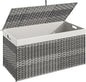 HOOBRO Storage Basket with Lid, 52.8 Gallon (200L) Wicker Basket, Handwoven Blanket Storage Basket with Handles, Metal Frame and Soft Lining, Foldable for Bedroom, Laundry Room, Gray GY220CW01