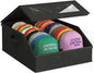 Hat Storage for Baseball Caps, Holds up to 24 Caps, Stackable Hat Organizer for Closet, Dustproof Hat Box with Clear Window, Hollow Board Support & 2 Handles, Flip-Top Access (Black)