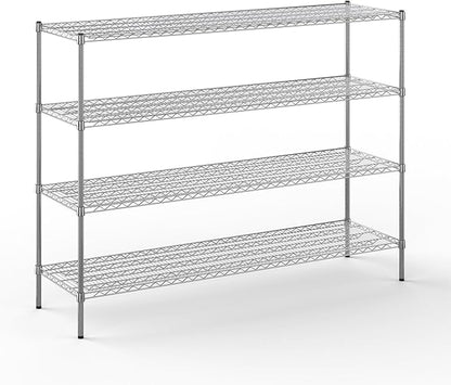 21" Deep x 72" Wide x 54" Height Wire Shelving Kit | 4-Tier | NSF Commercial Storage Rack Unit