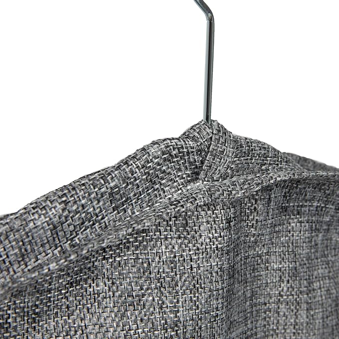 Household Essentials Hanging Zippered Garment Storage Bag with Clear Vision Front, Set of 2, Graphite Gray