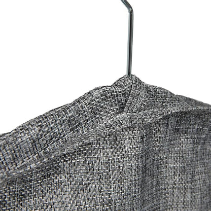 Household Essentials Hanging Zippered Garment Storage Bag with Clear Vision Front, Set of 2, Graphite Gray