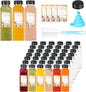 Dabacc Juice Bottles, 45Pcs 12oz Plastic Juice Bottles with Caps Airtight Reusable Clear Empty Water Containers Includes Label Funnel Brush for Juicing Drinking Beverage Smoothies Fridge（12oz）
