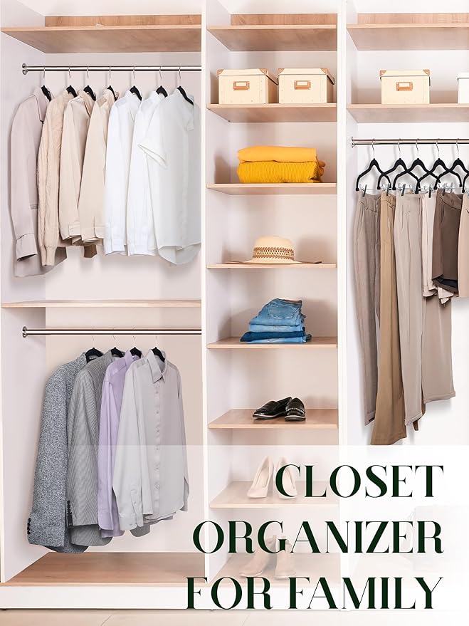 Cozymood Velvet Pant Hangers 36 Packs Ultra Thin Hangers with Clips Non Slip Velvet Skirt Hanger Space Saving Clothes Hanger with Clips for Pants, Skirts, Jeans, Shorts (Black)