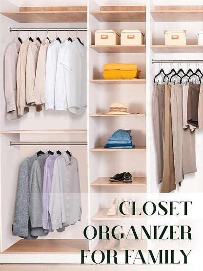 Cozymood Velvet Pant Hangers 36 Packs Ultra Thin Hangers with Clips Non Slip Velvet Skirt Hanger Space Saving Clothes Hanger with Clips for Pants, Skirts, Jeans, Shorts (Black)