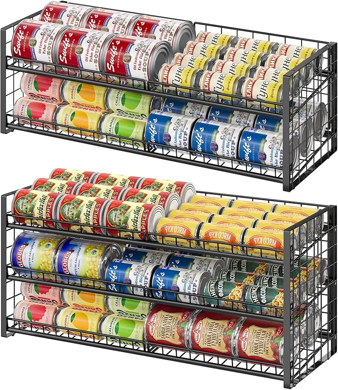 5 Tier Can Rack for Pantry Organizer and Storage Shelf