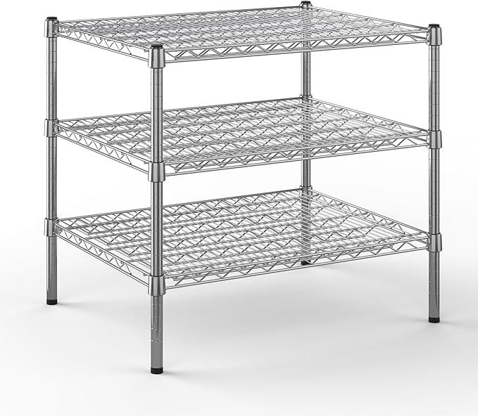 24" Deep x 30" Wide x 27" Height Wire Shelving Kit | 3-Tier | NSF Commercial Storage Rack Unit