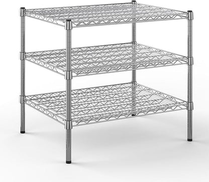 24" Deep x 30" Wide x 27" Height Wire Shelving Kit | 3-Tier | NSF Commercial Storage Rack Unit