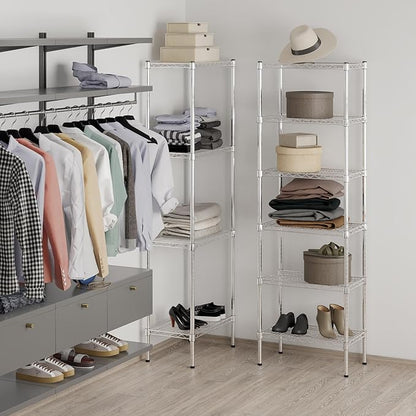 14" Deep x 24" Wide x 74" Height Wire Shelving Kit | 6-Tier | NSF Commercial Storage Rack Unit