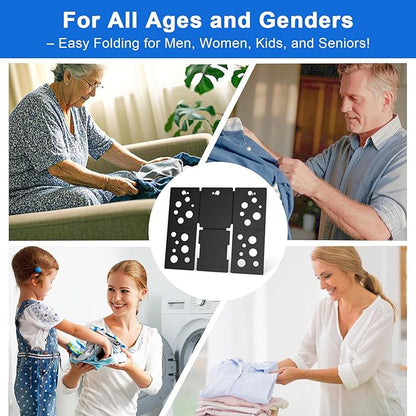 BoxLegend V5 Shirt Folder Board T-Shirt Folding Helper Laundry Liners Sorter for Clothing Durable Plastic, Black