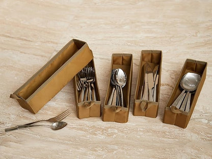 Flatware Storage - Washable and Stain Resistant, ID Window, Kitchen Storage, Slate