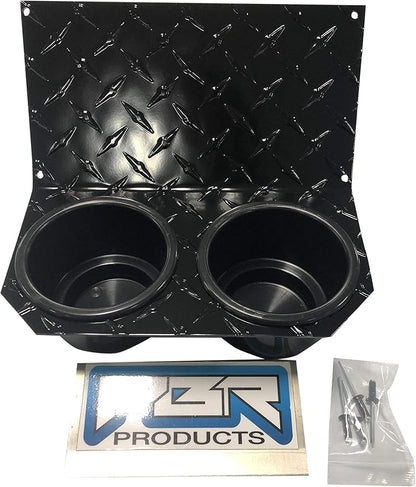Compatible with Honda Pioneer 1000 Black Diamond Plate Jumbo Cup holder