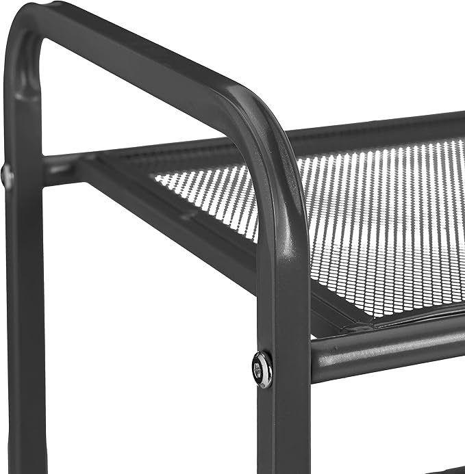 Relaxdays Rack, Organiser with 3 Levels, 6 Pairs of Shoes, HWD: 48 x 60 x 25 cm, Metal, Hallway Storage, Black, Steel