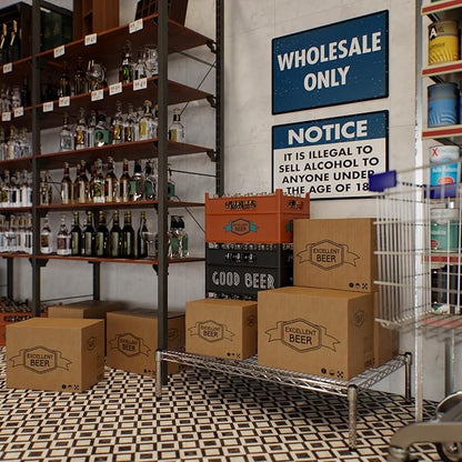 24" Deep x 36" Wide x 8" Height Wire Shelving Kit | 1-Tier | NSF Commercial Storage Rack Unit