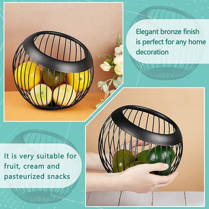 Patelai 2 Pieces Coffee Pods Holder K Pods Holder Large Capacity Coffee Pod Baskets Stainless Steel Cup Organizer Sturdy for Espresso Capsule Pot Storage Metal Wire Fruit Bowl Snack Storage(Black)