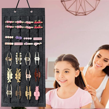 SMUK Large Hair Claw Clip Organizer Holder, Hanging Claw Clips Storage for Women Girls, Hair Clip Stand Holder for Wall, Door, Closet, Big Claw Clip Display for Teen Girls