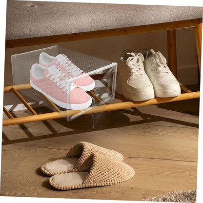 Ciieeo 6pcs Clear Stackable Shoe Organizer Boxes Transparent Storage Case for Sneakers and Shoes Style Design for Easy Access Material for Closet Organization