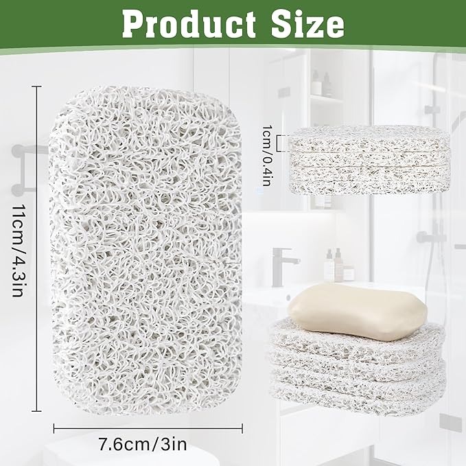 4 Pack Soap Holder Pad，Soap Holder for Kitchen & Bathroom，White Non-Slip Soap Lifting Pads for Soap Dish