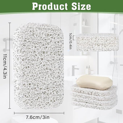 4 Pack Soap Holder Pad，Soap Holder for Kitchen & Bathroom，White Non-Slip Soap Lifting Pads for Soap Dish