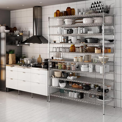 24" Deep x 60" Wide x 86" Height Wire Shelving Kit | 10-Tier | NSF Commercial Storage Rack Unit