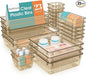 StorMiracle 23 PCS Drawer Organizer Set, 5 Varied Size Bathroom and kitchen Drawer cabinet organizer Trays, Clear Storage Bins for Makeup, Jewelry, Utensils and Gadgets, Champagne