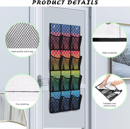 Scales Over The Door Shoes Organizers,Behind Door Shoes Hang Holder Rack,Storage for Small Spaces,Hanging Storage Bags