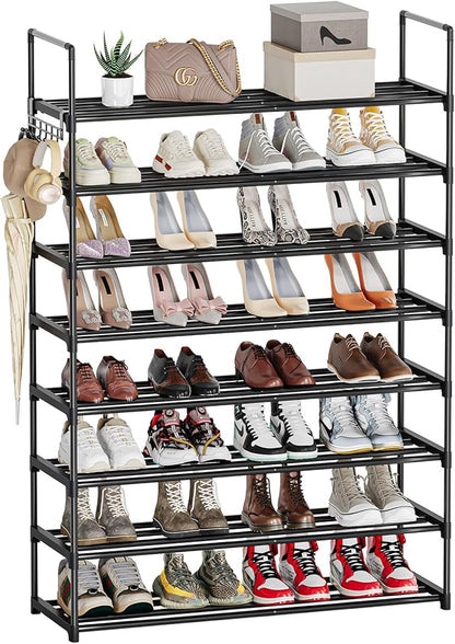 Shoe Rack, 8 Tier Tall Shoe Rack for Entryway, Shoe Orhanizer for Closet, Shoe Shelf, Shoe Stand for Front Door Entrance, Closet & Entryway.