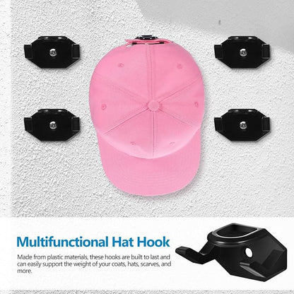 Kichvoe Hat Hangers for Wall, 16 Pcs Minimalist Hat Hooks Strong Hold Hat Hangers Hat Display for Wall Door Closet Office