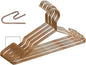 Heavy Duty Metal Hangers with Unique Hook Design Durable & Sturdy Coat Hangers 4mm Thick Withstands 25lbs Weight Smooth Finish Compact Shirt Hangers - 40 Pack Rose Gold