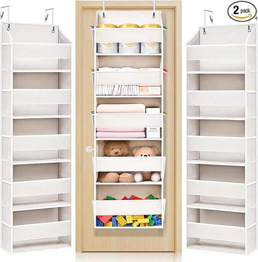 ULG 2 Pack 5-tier Over the Door Organizer Beige
