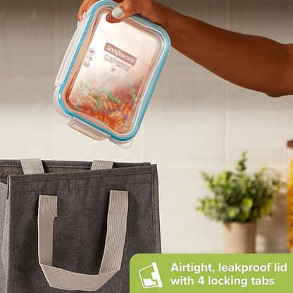 Snapware Plastic Total Solutions (10-Pack, Mixed Sizes) Food Storage Containers Set, Airtight & Leakproof Plastic Locking BPA-Free Lids Tupperware, Freezer Dishwasher Microwave Safe