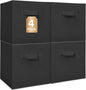 STORAGE MANIAC Storage Cubes, 11 Inch Collapsible Storage Bins with Handles, 4 Pack Fabric Foldable Bins for Organization, Durable Storage Bins for Closet, Shelves, Offices, Toys, 4-Pack Black