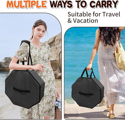 Boczif Hat Storage Box for Women and Men, Hat Storage bag for Travel Collapsible, Cowboy Hat Case with Handle, Hat Organizer Container Large Cap Bag for Carry (Dark Grey)