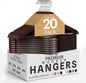 Utopia Home Premium Wooden Hangers 20 Pack - Durable & Slim Coat Hanger - Suit Hanger with 360-Degree Rotatable Hook - Wood Hangers with Shoulder Grooves (Brown Color)