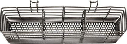 Slideep Cutlery Utensil Silverware Drying Rack, Flatware Storage Solution Basket with Hooks for Kitchen Dish Drainer Dish Drying Rack, Rust Proof Nickel