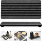 Razborci 2PCS Diatomite Quick Stone Drying Tray Mat For Bathroom & Kitchen Counter, Instant Dry Water Absorbent Drink Bar Coaster,Vanity Sink Caddy Organizer,Dish Soap Sponge Holders, Charcoal,8"x3.8"