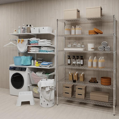 21" Deep x 54" Wide x 74" Height Wire Shelving Kit | 6-Tier | NSF Commercial Storage Rack Unit